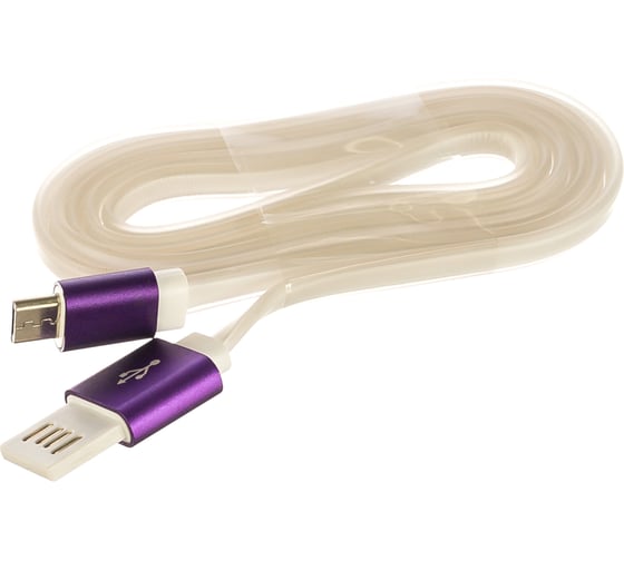Кабель Cablexpert USB 2.0 AM/micro-BM, 5P, 1м, мультиразъем USB A, фиолетовый металлик CC-mUSBp1m