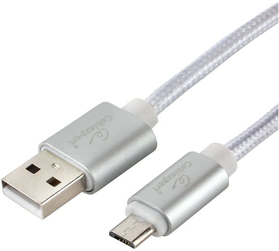Кабель Cablexpert серия Ultra, USB 2.0 AM/microB, длина 3м, серебристый, блистер CC-U-mUSB02S-3M 1