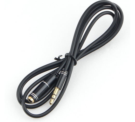 Кабель-удлинитель аудио Cablexpert Jack 3.5(M)/Jack 3.5(F), Mobile, 1м, черный, коробка CCAB-02-35MF-1MB 1