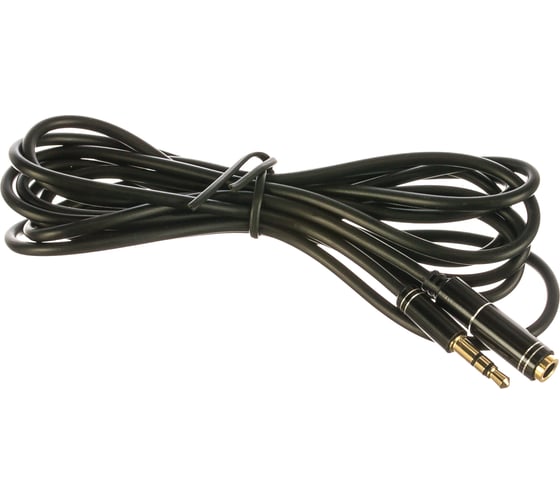 Кабель-удлинитель аудио Cablexpert Jack 3.5(M)/Jack 3.5(F), 2м, черный, коробка CCAB-02-35MF-2MB