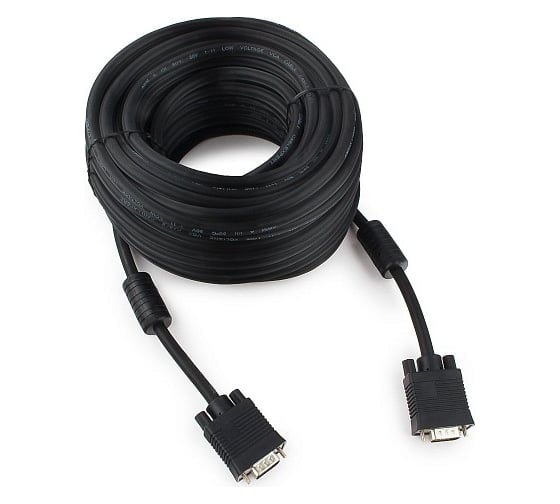 Кабель Cablexpert VGA Premium 15M/15M, 20 м, черный, CC-PPVGA-20M-B