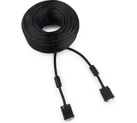 Кабель Cablexpert VGA Premium 15M/15M, 30 м, черный, CC-PPVGA-30M-B