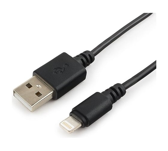 Кабель Cablexpert USB AM/Lightning, 1 м, черный, CC-USB-AP2MBP