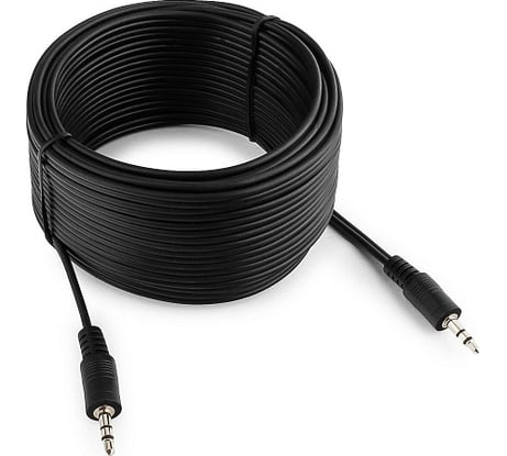 Кабель Cablexpert аудио Jack 3.5(M)/Jack 3.5(M), 3pin, 10м, черный, пакет CCA-404-10M