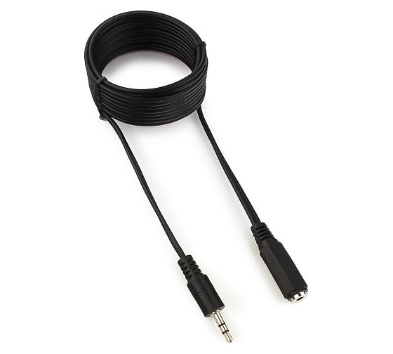 Аудио кабель-удлинитель Cablexpert Jack 3.5(M)/Jack 3.5(F), 2м, черный, пакет CCA-423-2M 1