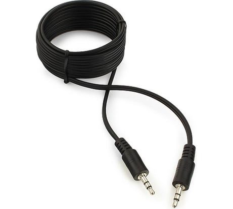 Аудио кабель Cablexpert Jack 3.5(M)/Jack 3.5(M), 3pin, 2м, черный, пакет CCA-404-2M