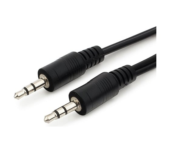 Аудио кабель Cablexpert Jack 3.5(M)/Jack 3.5(M), 3pin, 2м, черный, пакет CCA-404-2M