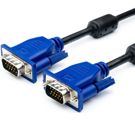 Кабель интерфейсный Filum VGA 1.8 м., черный, разъемы: VGA male-VGA male, пакет FL-C-VGAM-VGAM-1.8M