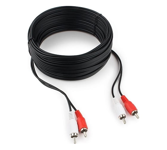 Аудио кабель Cablexpert 2xRCA/ 2xRCA, 10 м, CCA-2R2R-10M