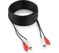 Аудио кабель Cablexpert 2xRCA/2xRCA, 15м, черный, пакет CCA-2R2R-15M 16205220