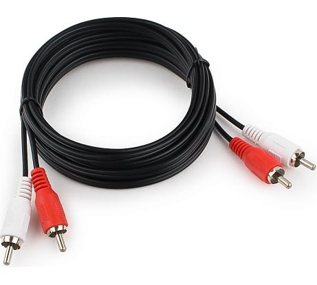 Аудио кабель Cablexpert 2xRCA/2xRCA, 3м, черный, пакет CCA-2R2R-10