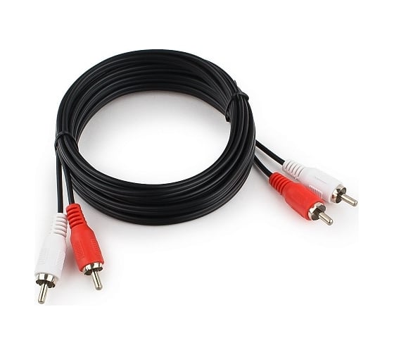 Аудио кабель Cablexpert 2xRCA/2xRCA, 3м, черный, пакет CCA-2R2R-10