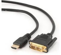 Кабель интерфейсный Filum HDMI-DVI 1.8 м., медь, черный, разъемы: HDMI A male-DVI-D single link male, пакет FL-C-HM-DVIDM-1.8M