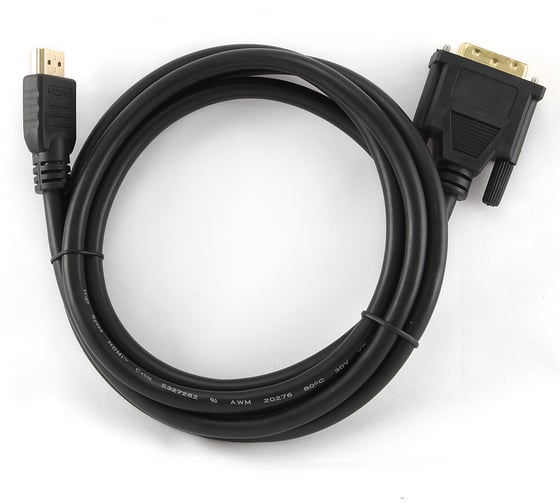 Кабель интерфейсный Filum HDMI-DVI 1.8 м., медь, черный, разъемы: HDMI A male-DVI-D single link male, пакет FL-C-HM-DVIDM-1.8M