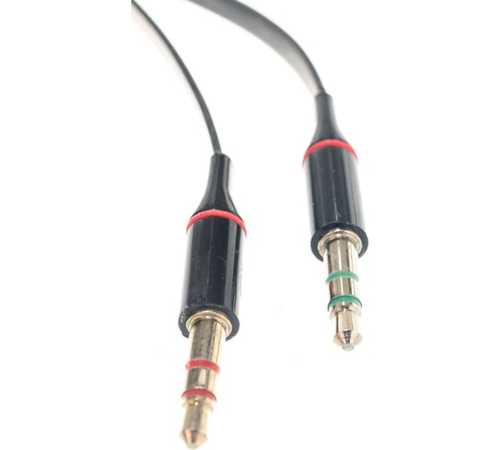 Аудио кабель Cablexpert Jack 3.5 4pin(F)/2х Jack 3.5(M), науш.и микроф, 0.2м. черн, кор CCAB-02-35F2M-0.2MB