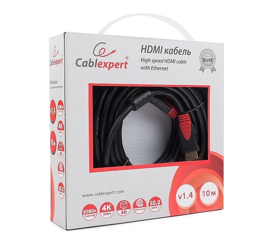 Кабель Cablexpert HDMI длина 10 м, v1.4 M/M CC-S-HDMI03-10M
