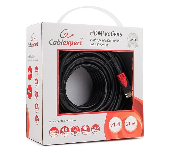 Кабель Cablexpert HDMI длина 20 м, v1.4 M/M, CC-S-HDMI03-20M