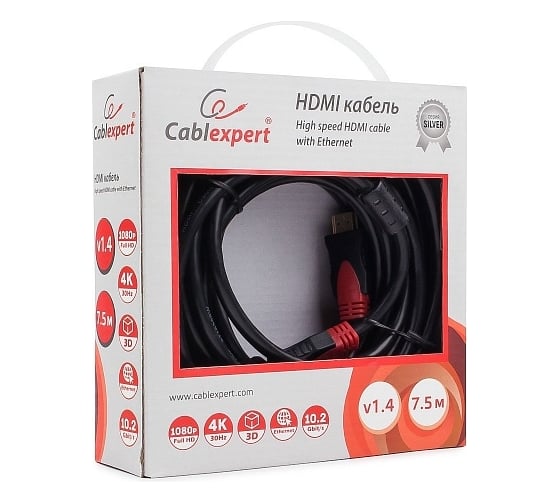 Кабель Cablexpert HDMI длина 7.5 м, v1.4 M/M, CC-S-HDMI03-7.5M