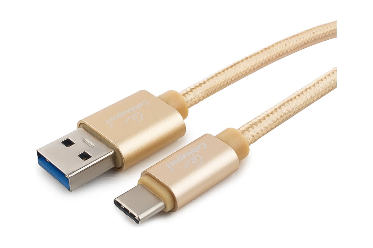 Кабель USB 3.0 Cablexpert, AM/Type-C, длина 1м, золотой CC-P-USBC03Gd-1M