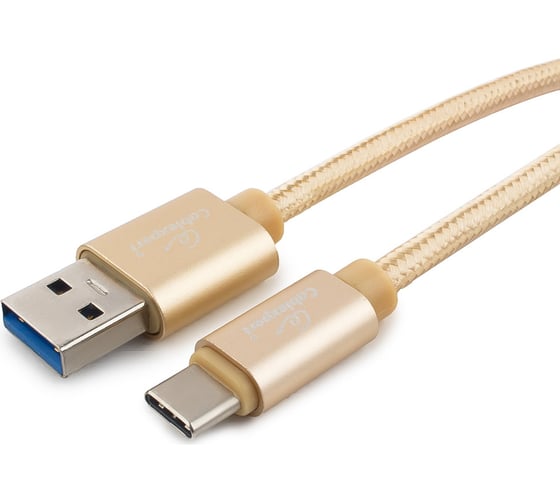 Кабель USB 3.0 Cablexpert, AM/Type-C, длина 1м, золотой CC-P-USBC03Gd-1M