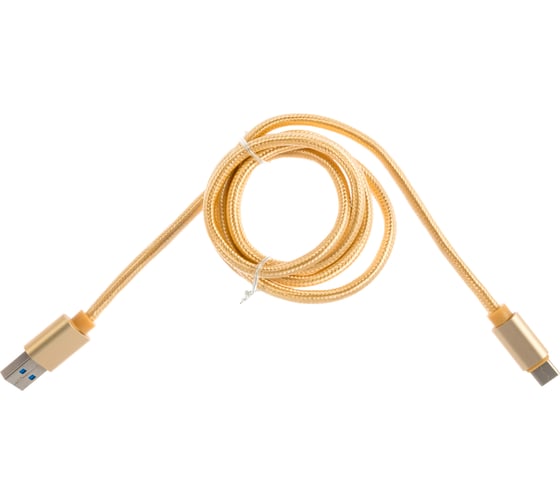 Кабель USB 3.0 Cablexpert, AM/Type-C, длина 1м, золотой CC-P-USBC03Gd-1M