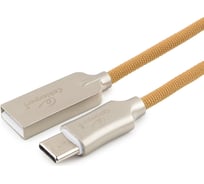 Кабель USB 2.0 Cablexpert, AM/Type-C, длина 1м, золотой CC-P-USBC02Gd-1M