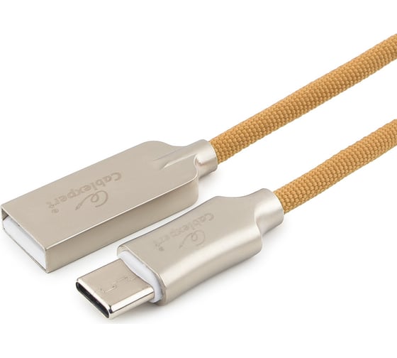 Кабель USB 2.0 Cablexpert, AM/Type-C, длина 1м, золотой CC-P-USBC02Gd-1M 1