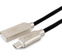 Кабель USB 2.0 Cablexpert, AM/microB, длина 1м, черный CC-P-mUSB02Bk-1M