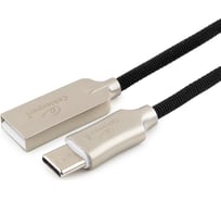 Кабель USB 2.0 Cablexpert, AM/Type-C, длина 1м, черный CC-P-USBC02Bk-1M