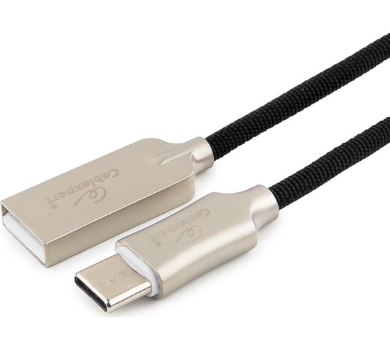 Кабель USB 2.0 Cablexpert, AM/Type-C, длина 1м, черный CC-P-USBC02Bk-1M 1
