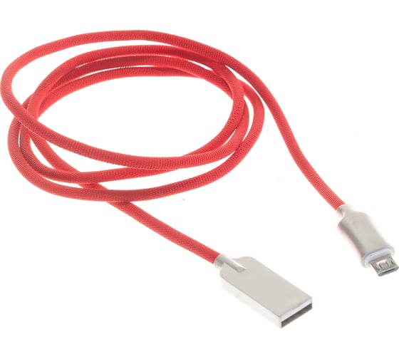 Кабель USB 2.0 Cablexpert, AM/microB, длина 1м, красный CC-P-mUSB02R-1M