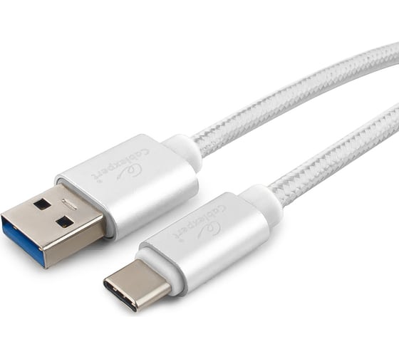Кабель USB 3.0 Cablexpert, AM/Type-C, длина 1м, серебро CC-P-USBC03S-1M 1