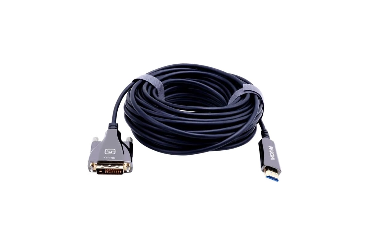 Активный оптический кабель VCOM HDMI M - DVI M 20m D3741D-20.0