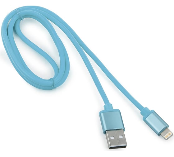 Кабель для Apple Cablexpert AM/Lightning, серия Silver, длина 1м, блистер, синий CC-S-APUSB01Bl-1M