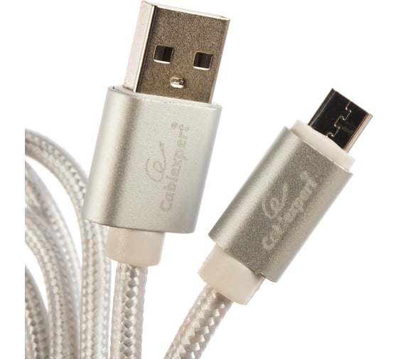 Кабель Cablexpert USB 2.0 AM/microB длина 1.8м серебристый CC-U-mUSB02S-1.8M