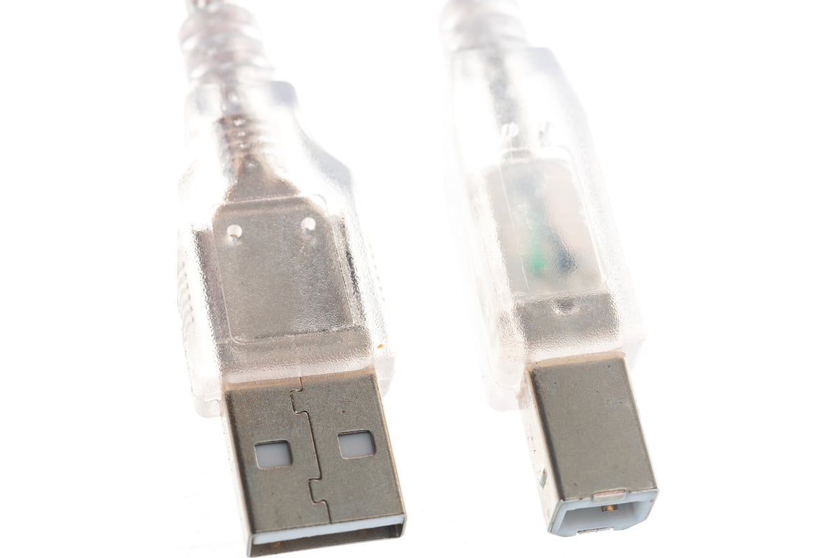 Кабель Cablexpert USB 2.0 Pro AM/BM 4.5 м экран прозрачный CCF-USB2 ...