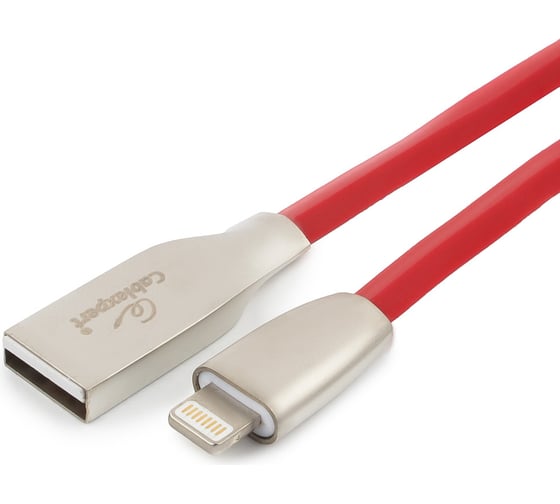 Кабель для Apple Cablexpert AM/Lightning, серия Gold, длина 1м, блистер, красный CC-G-APUSB01R-1M 1