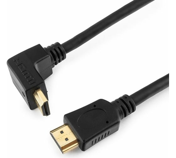 Кабель HDMI Cablexpert 4.5 м v2.0 19M/19M угловой разъем черный CC-HDMI490-15