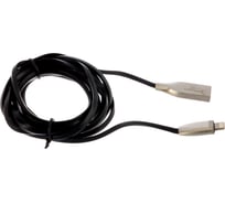 Кабель для Apple Cablexpert AM/Lightning, длина 1.8м, черный CC-G-APUSB01Bk-1.8M