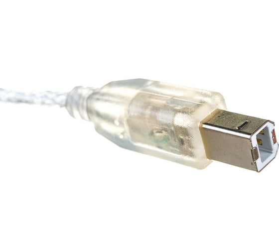 Кабель Cablexpert USB 2.0 Pro AM/BM, 3м, экран прозрачный CCF-USB2-AMBM-TR-10
