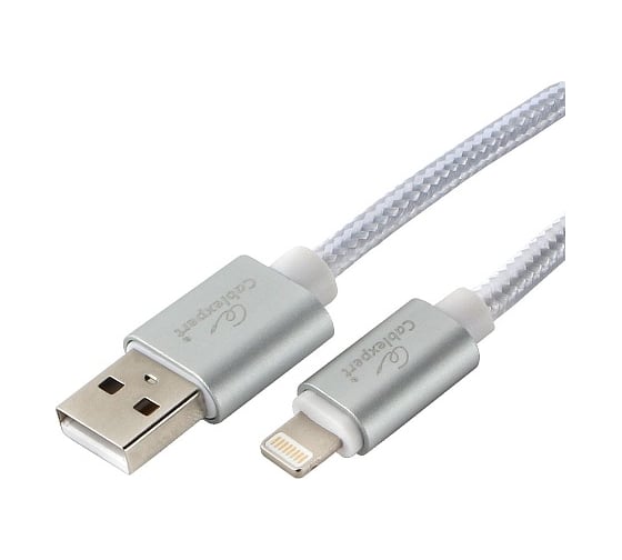 Кабель Cablexpert, для Apple, AM/Lightning, длина 3 м, серебристый, CC-U-APUSB02S-3M