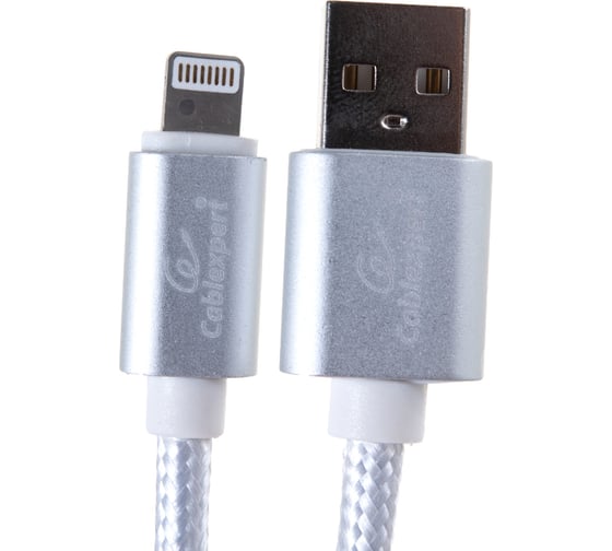 Кабель Cablexpert, для Apple, AM/Lightning, длина 3 м, серебристый, CC-U-APUSB02S-3M