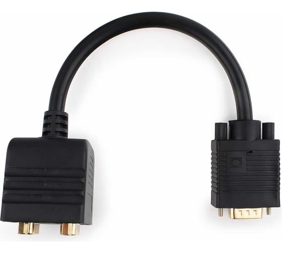 Разветвитель Cablexpert, VGA, HD15M/2x15F, 1 компьютер - 2 монитора, CC-VGAX2-20CM