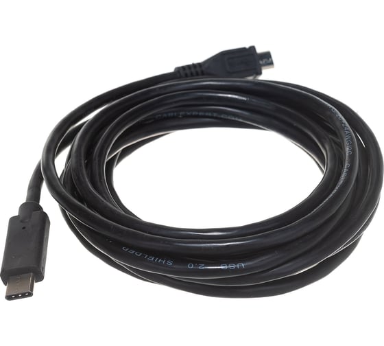 Кабель USB Cablexpert USB2.0 microBM/USB Type-C, 3м, пакет CCP-USB2-mBMCM-10