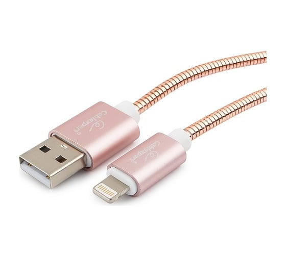 Кабель для Apple Cablexpert, AM/Lightning, серия Gold, длина 1 м, золото, блистер, CC-G-APUSB02Cu-1M