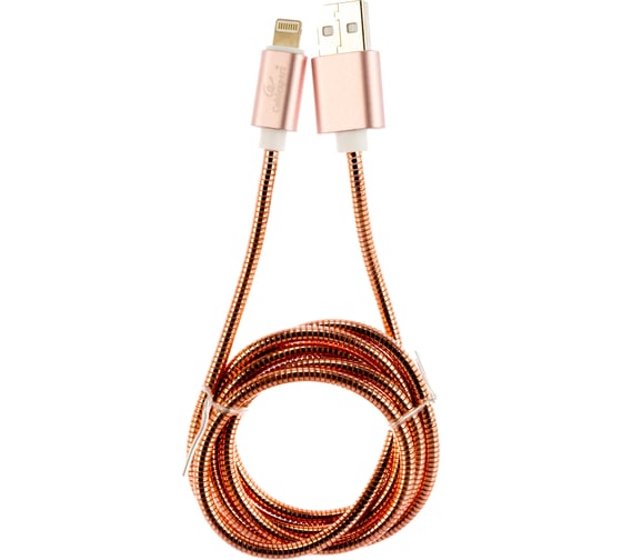 Кабель для Apple Cablexpert, AM/Lightning, серия Gold, длина 1 м, золото, блистер, CC-G-APUSB02Cu-1M 1