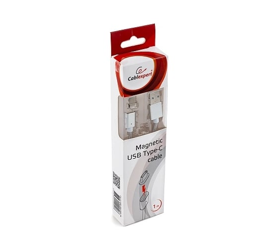 Кабель Cablexpert, магнитный USB 2.0 AM/TypeC, 1 м, алюминиевые разъемы, коробка, CC-USB2-AMUCMM-1M