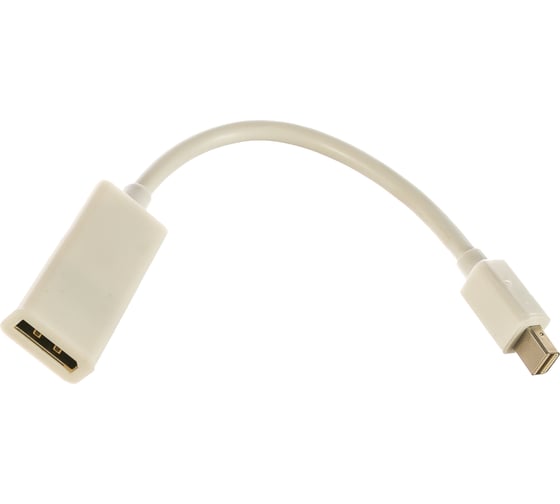 Переходник Cablexpert, miniDisplayPort - DisplayPort, 20M/20F, длина 16 см, белый, A-mDPM-DPF-001-W 1