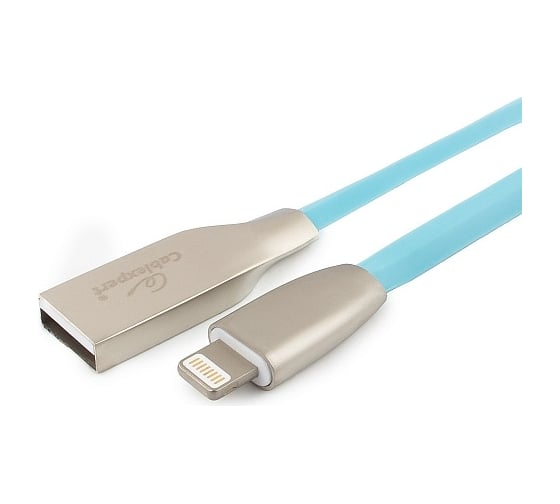 Кабель для Apple Cablexpert, AM/Lightning, серия Gold, длина 1 м, синий, блистер, CC-G-APUSB01Bl-1M