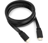 Кабель Cablexpert HDMI v2.0, 19M/19M, 3м, медь, позол. разъемы, экран, плоский кабель, черный CC-HDMI4F-10